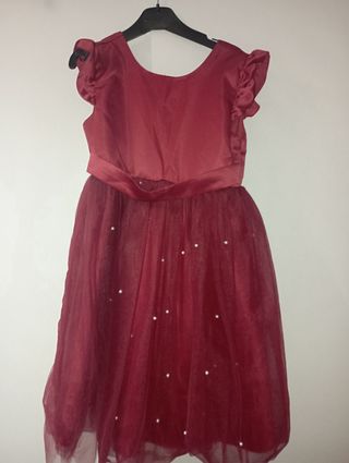 Vestido niña fiesta rojo 