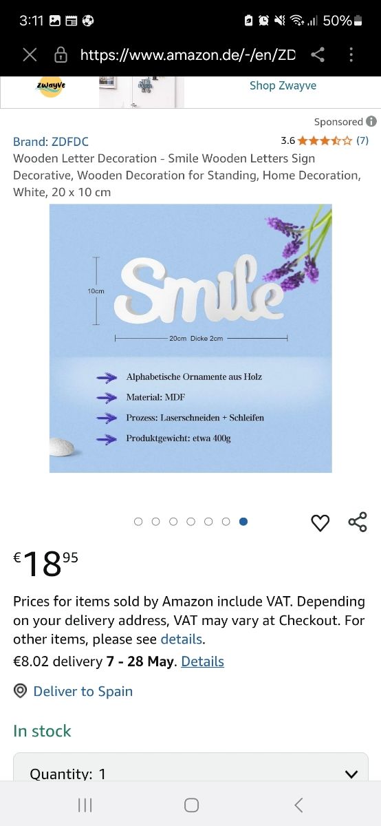 Letras Decorativas 3D de Madera (30cm)