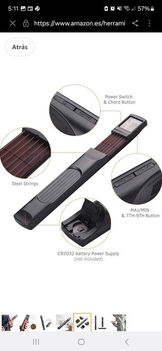 Guitarra de bolsillo para Practicar toca guitarra