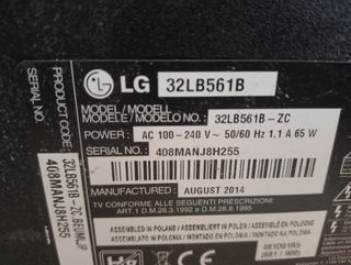 VENDO TELEVISOR LED LG DE 32 PULGADAS