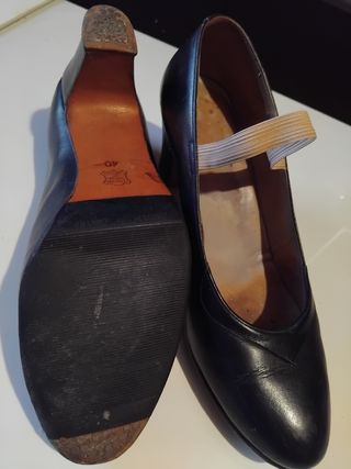 Zapatos baile piel negros 40 flamenco semiprofesio