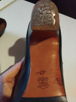 Zapatos baile piel negros 40 flamenco semiprofesio