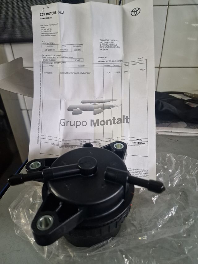 Filtro de gasoil original Toyota