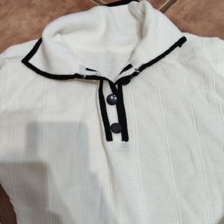 Vestido blanco de punto largo