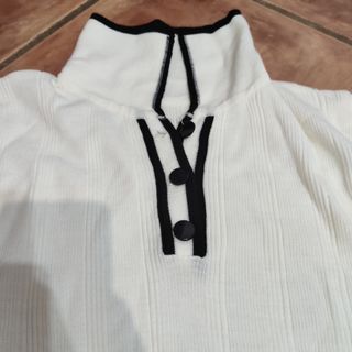 Vestido blanco de punto largo