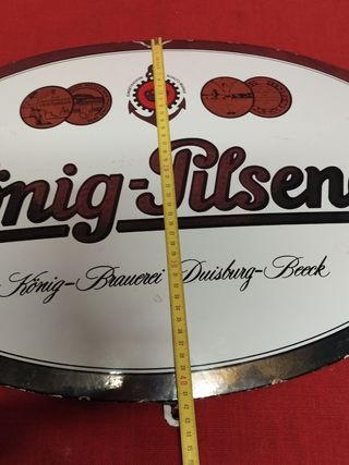 Insegna smaltata birra Konig - Pilsener