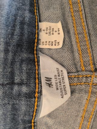 Pantalones vaqueros campana azul talla 134 - 8,9 A