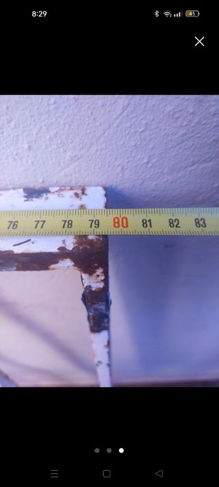 Reja hierro macizo blanca