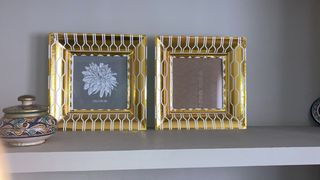 Marcos dorados y blancos - 18x18cm