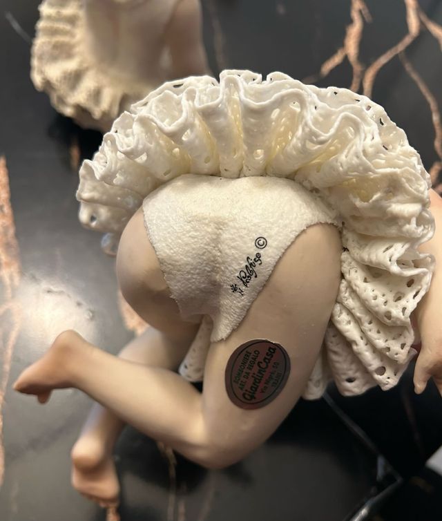 2 Statuine Ballerina Porcellana