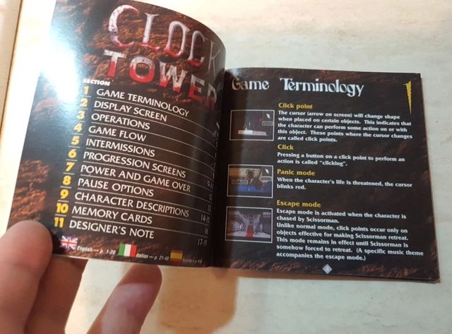 CLOCK TOWER PS1 ITA SPA UK LEGGERE DESCR