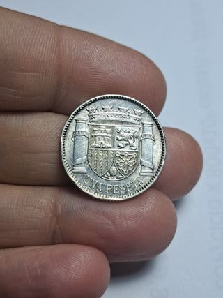 BONITA 1 PESETA PLATA 2a REPUBLICA 1933 *34