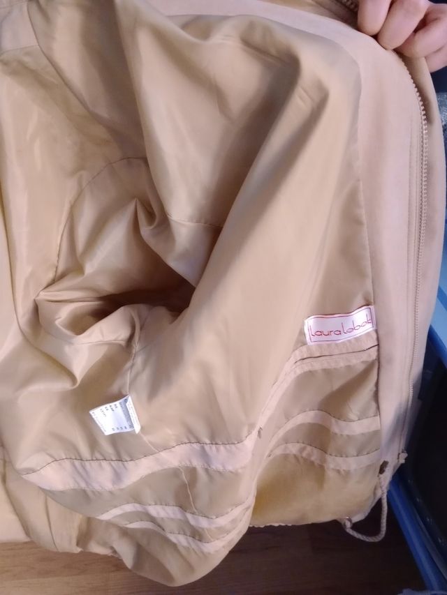 Abrigo Laura Lebek beige talla 7
