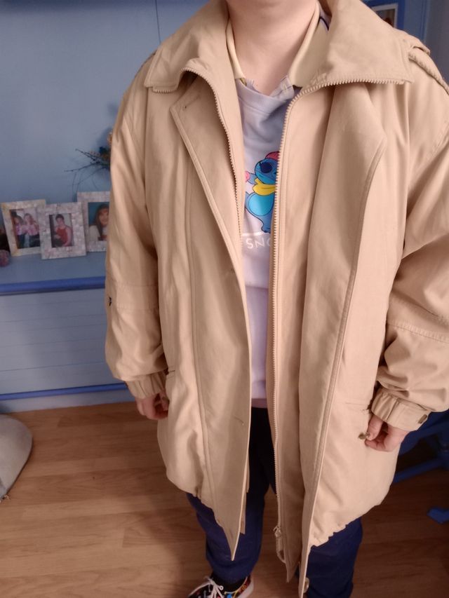 Abrigo Laura Lebek beige talla 7