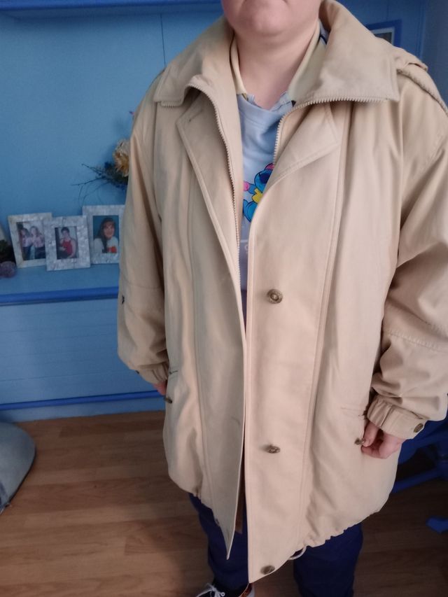 Abrigo Laura Lebek beige talla 7