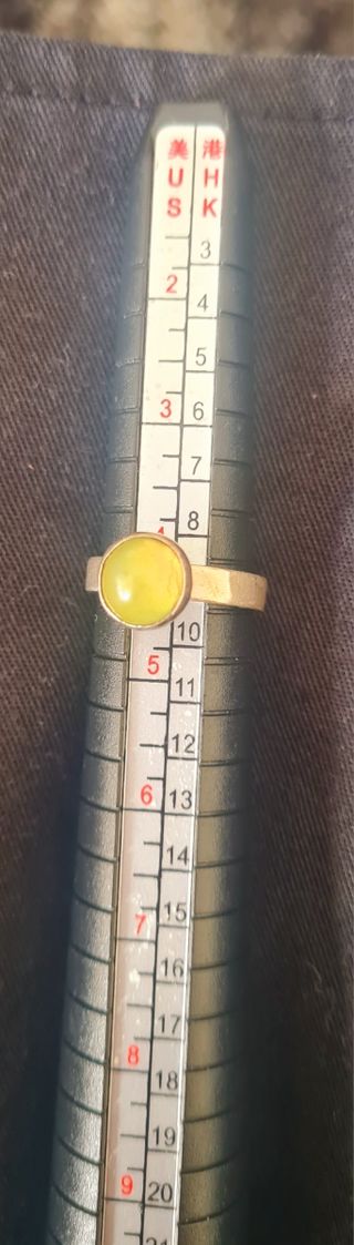 Anillo vintage para meñique | piedra verde