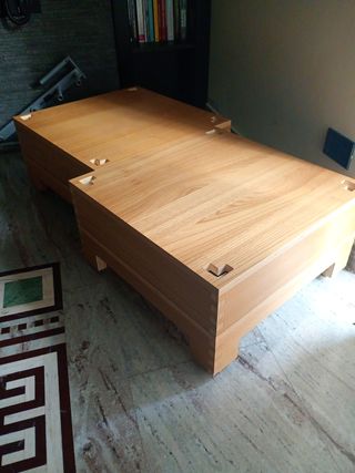 TAVOLINI DA SALOTTO IN LEGNO DI CASTAGNO MULTISTRA