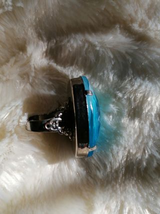 Anillo color turquesa