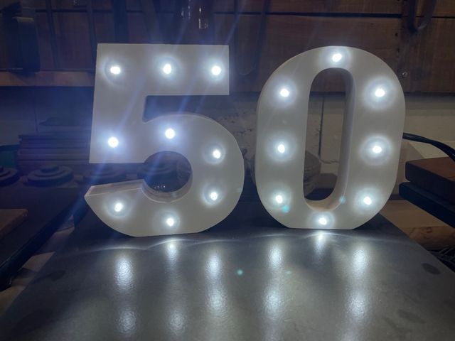 Numero cumpleaños con luz