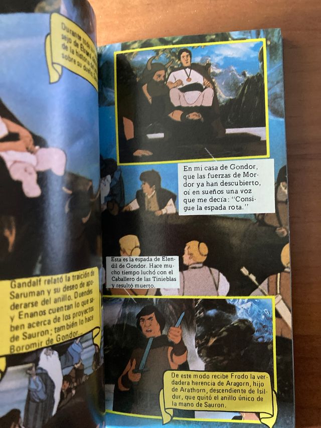 Fotonovela de El señor de los anillos de Tolkien.