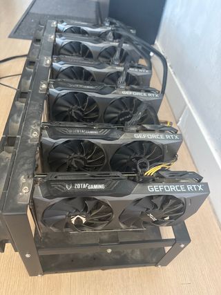 2 Rigs de minería de 6 graficas cada uno RTX3060