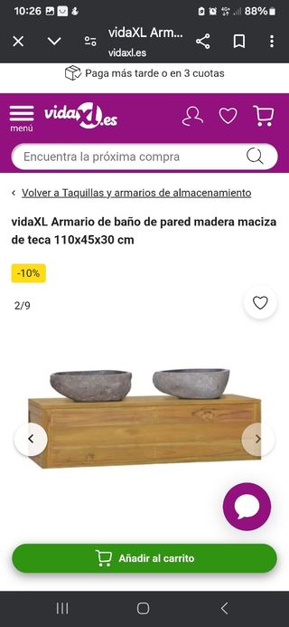 Armario baño madera maciza vidaXL
