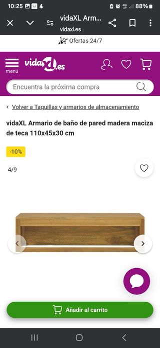 Armario baño madera maciza vidaXL