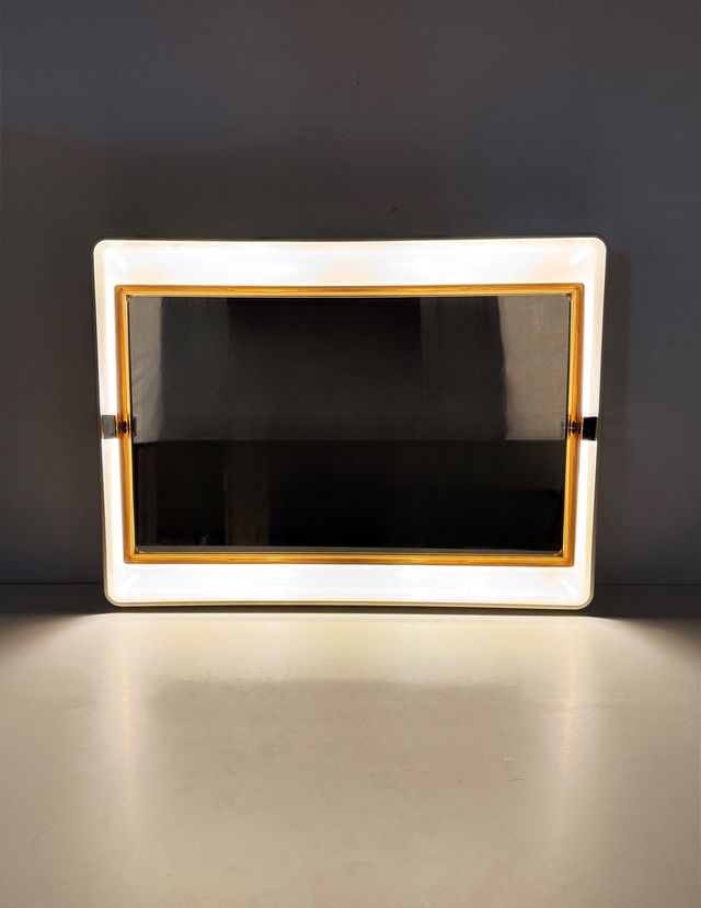 Espejo Space Age retro iluminado de Allibert