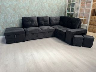 SOFA CAMA RINCONERA + ARCON Y 2 PUFF ¡NUEVO!