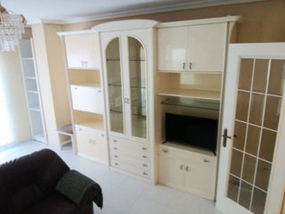 Mueble salón blanco - madera y cristal