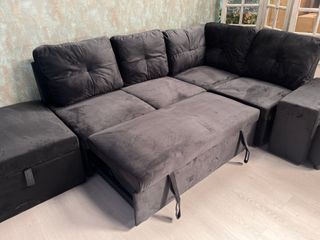 SOFA CAMA RINCONERA + ARCON Y 2 PUFF ¡NUEVO!