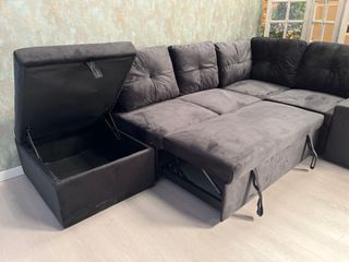 SOFA CAMA RINCONERA + ARCON Y 2 PUFF ¡NUEVO!