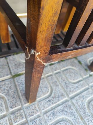 6 Sillas de madera de segunda mano.