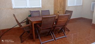 Conjunto jardín madera maciza