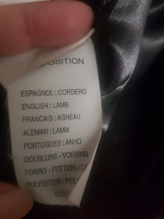 Chaquetón piel cordero largo 3/4