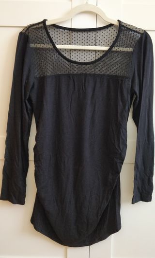 Camiseta manga larga Premamá Vertbaudet - Negra M