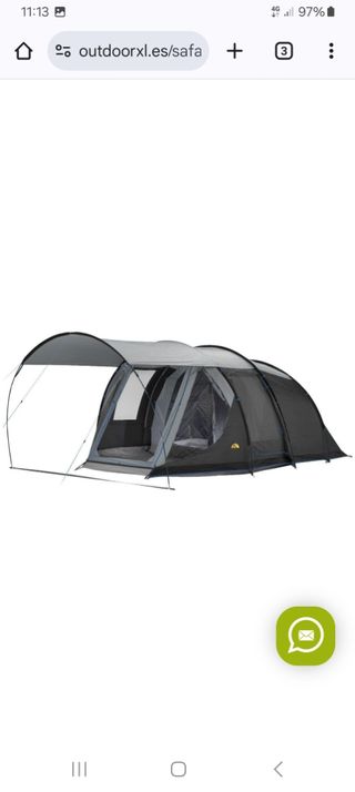 Tienda de campaña,túnel, 4 personas Safarica Black