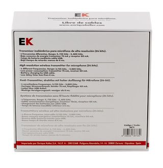 MICROFONOS SISTEMA EK INALÁMBRICO TRANSMISOR/RECEP