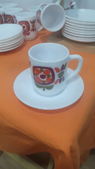 16 tazas cafe vintage diseño retro made in france