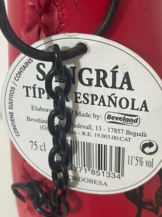 Bottiglia speciale da collezione tipica sangria espanola
