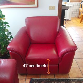 Poltrona Relax vera pelle