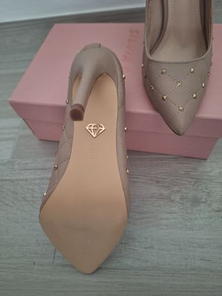 Scarpe Beige con Tacco