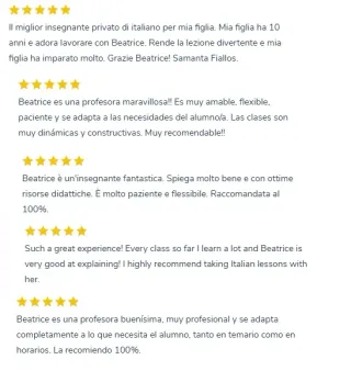 CLASES ONLINE DE ITALIANO CON NATIVA 