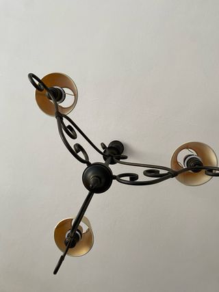 Lámpara techo 3 luces - Negro