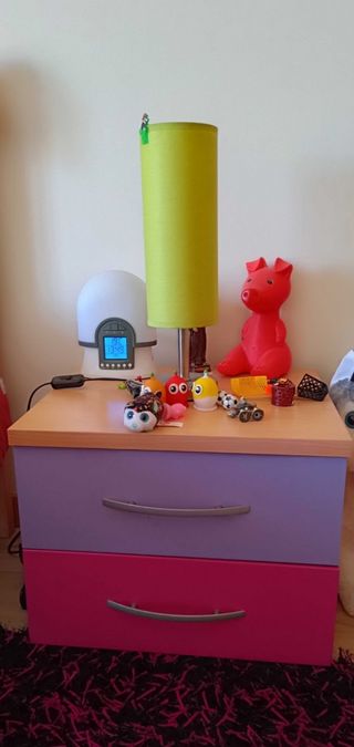 Cama Solteiro Infantil Madeira Rosa Lilás