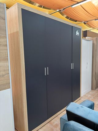 Nuevo✅ Ropero con gran almacenamiento NEGRO 🆕