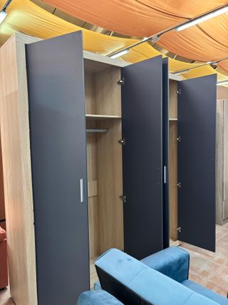 Nuevo✅ Ropero con gran almacenamiento NEGRO 🆕