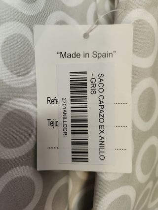 Saco capazo bebé gris