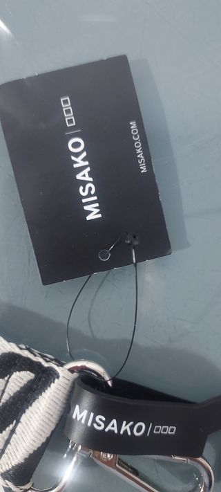 Correa bolso cebra plata misako