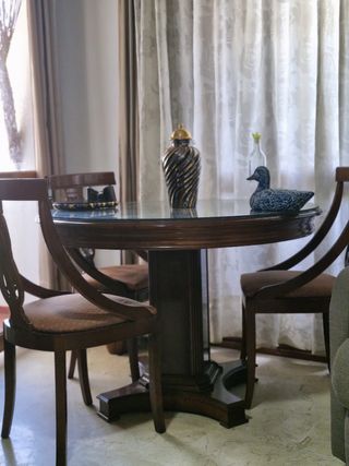 Mesa de salón madera - cristal